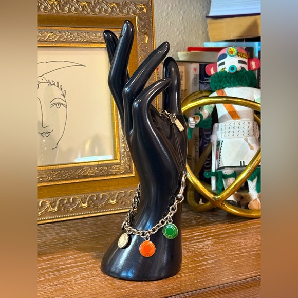 COACH Silver Tone Enamel Charms in a Variety of Colors on Original 9” Chain EUC - Picture 4 of 11